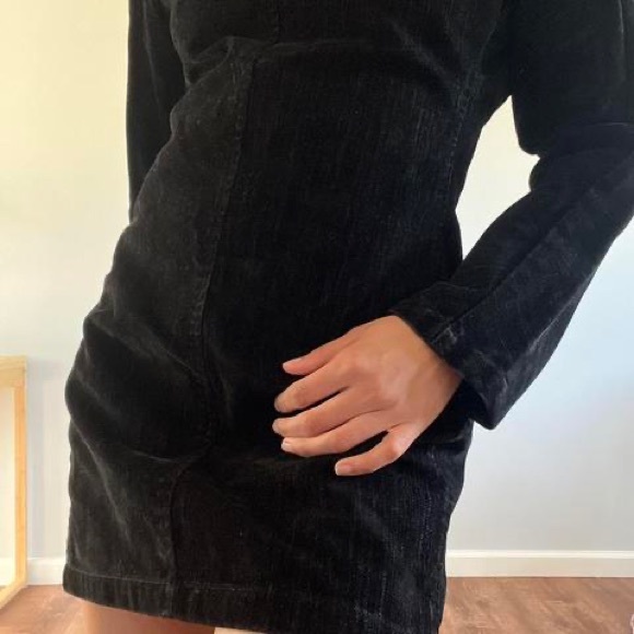 Zara- FLOCKED DENIM DRESS TRF-MED - Picture 8 of 12